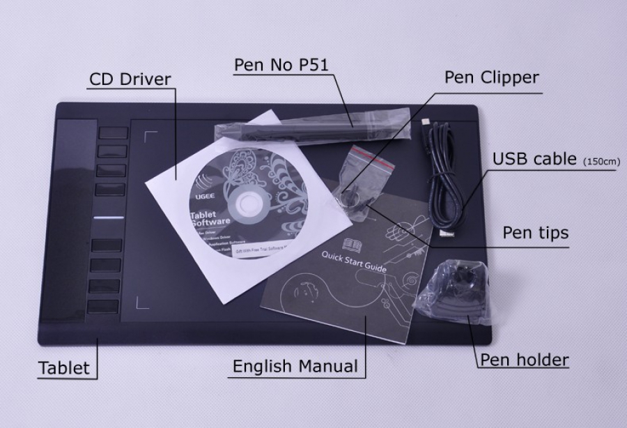Графічний планшет Ugee M708 з Китаю